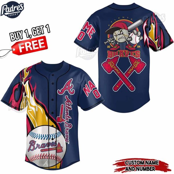 Custom Atlanta Braves Baseball Jersey 3