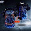 Custom Bakken Army Patriots Fighter Gun Archives Blue Skull Baseball Jersey