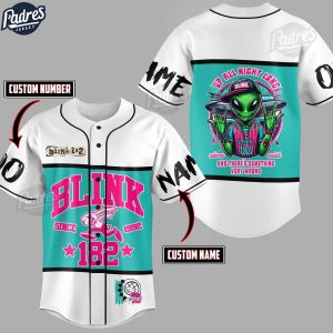Custom Blink 182 Alien Baseball Jersey 1