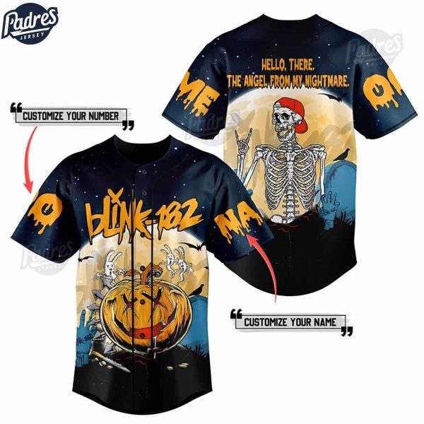 Custom Blink-182 Halloween Baseball Jersey