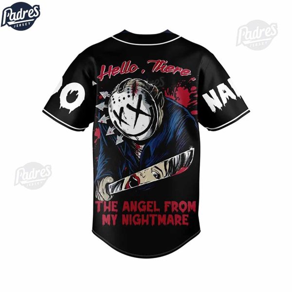 Custom Blink 182 Jason Voorhees Halloween Baseball Jersey 3