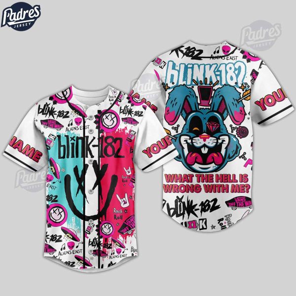 Custom Blink-182 What The Hell Is Wrong With Me Baseball Jersey