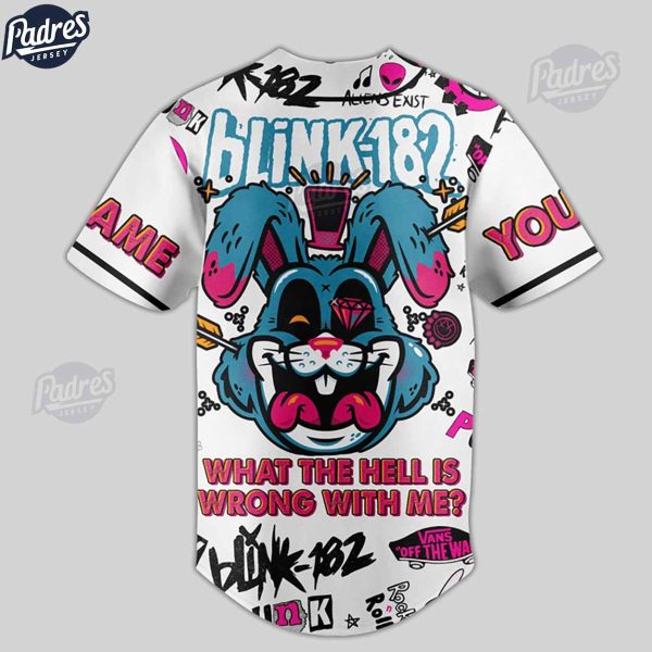 Custom Blink 182 What The Hell Is Wrong With Me Baseball Jersey 2