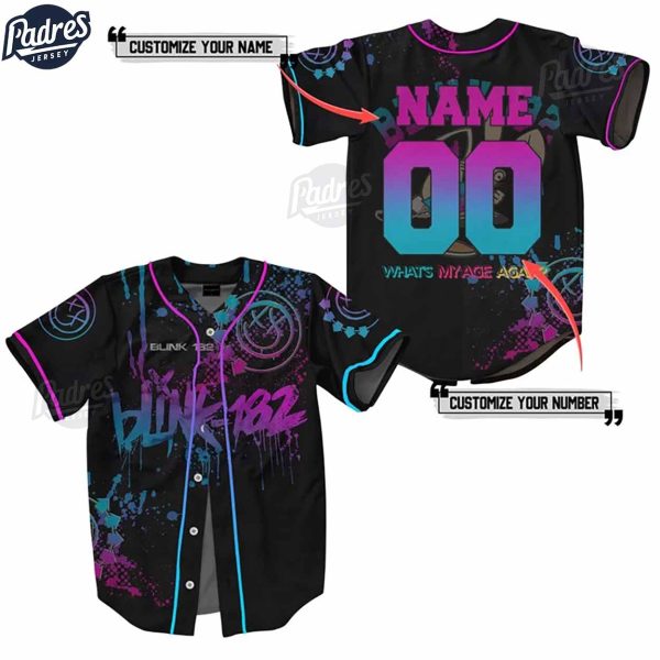 Custom Blink 182 Whats My Age Again Baseball Jersey 2