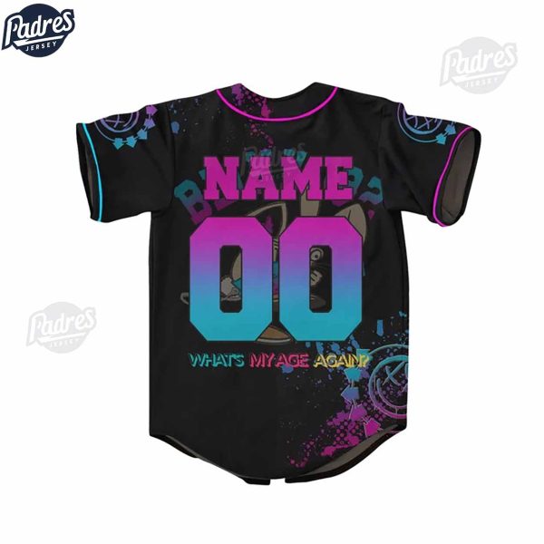 Custom Blink 182 Whats My Age Again Baseball Jersey 3