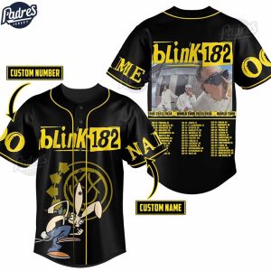 Custom Blink-182 World Tour 2024 Baseball Jersey