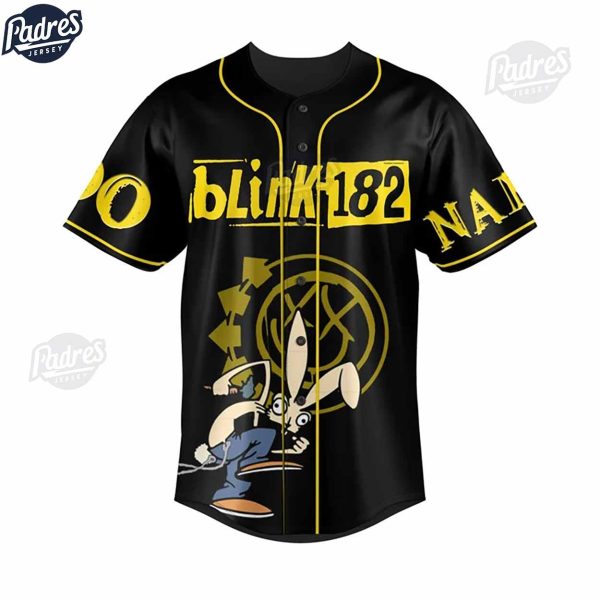 Custom Blink 182 World Tour 2024 Baseball Jersey 2