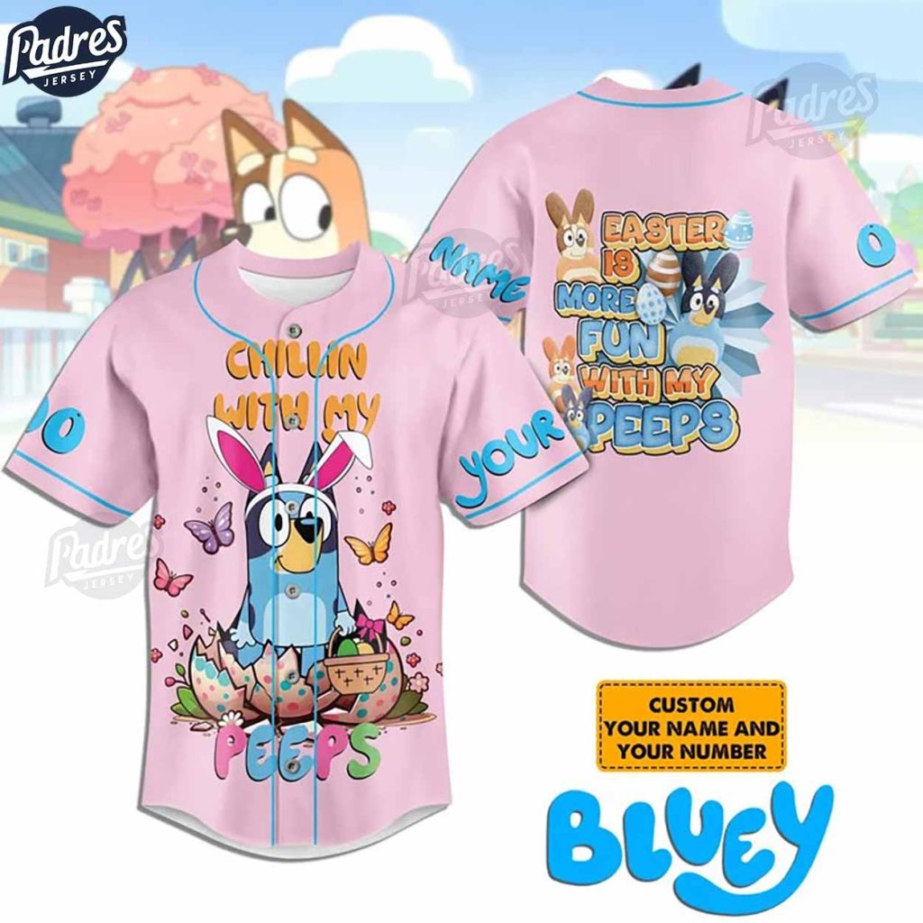 Custom Bluey Easter Baseball Jersey