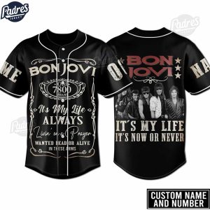 Custom Bon Jovi It's My Life Baseball Jersey
