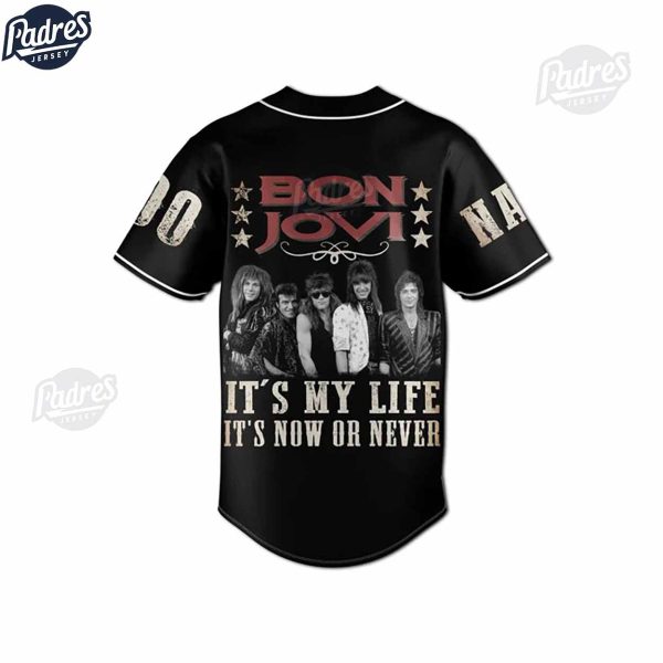 Custom Bon Jovi Its My Life Baseball Jersey 2