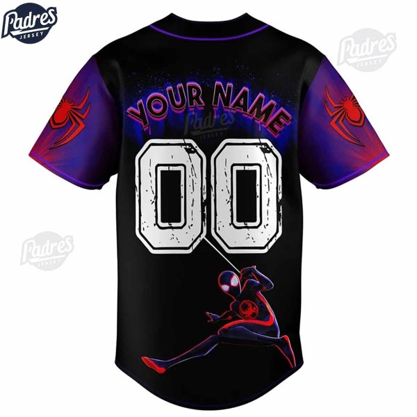 Custom Characters Spider Man Across The Spider Verse Baseball Jersey 3