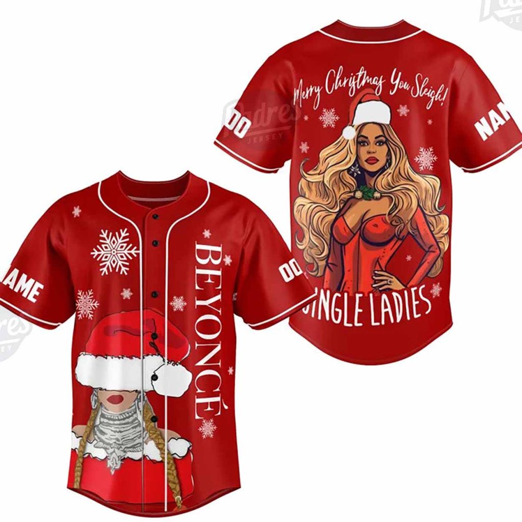 Custom Christmas Beyonce Baseball Jersey