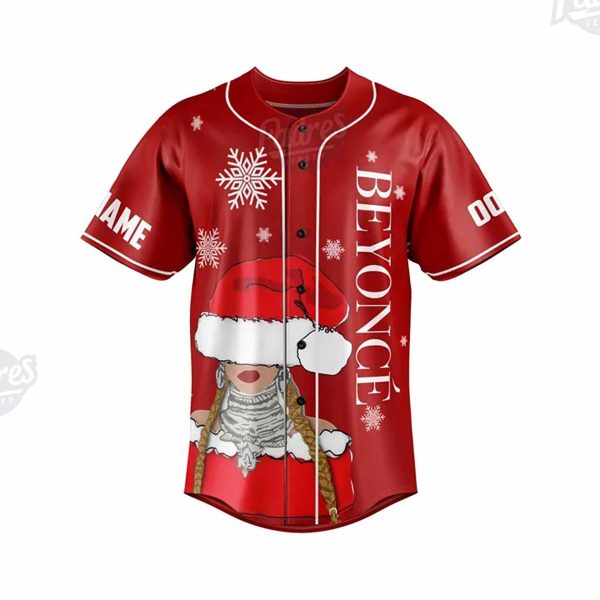 Custom Christmas Beyonce Baseball Jersey 2