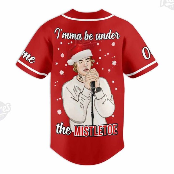 Custom Christmas Justin Bieber Baseball Jersey 2