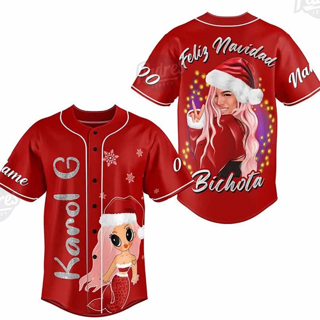 Custom Christmas Karol G Baseball Jersey