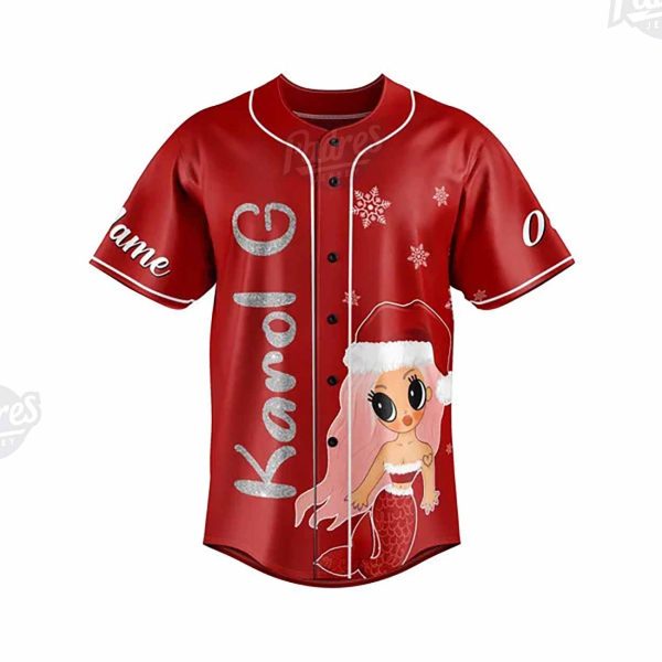 Custom Christmas Karol G Baseball Jersey 2