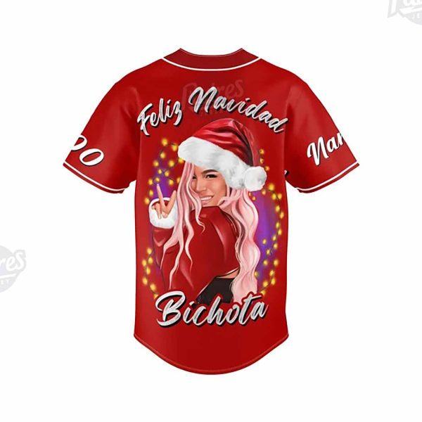 Custom Christmas Karol G Baseball Jersey 3