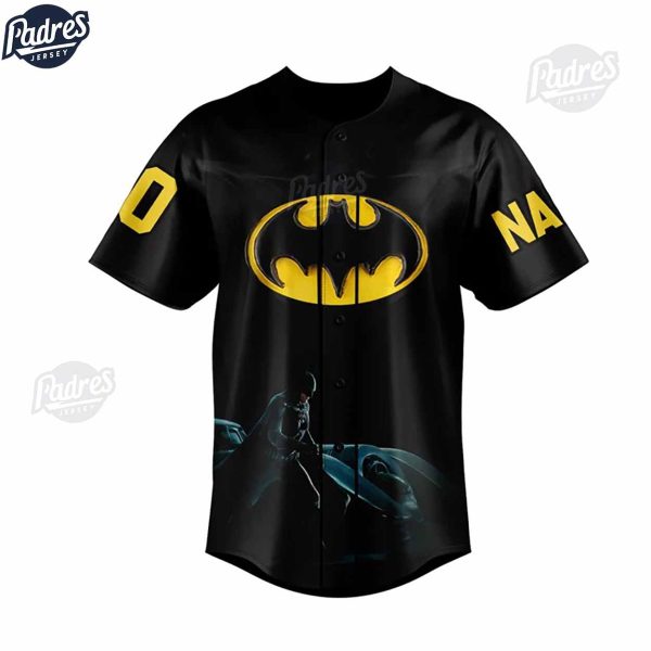 Custom DC Studios Batman Baseball Jersey 2