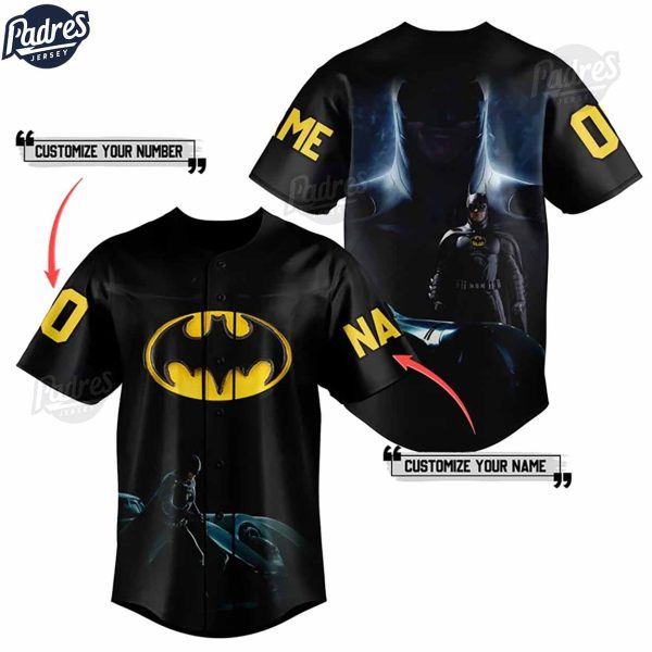 Custom DC Studios Batman Baseball Jersey 3