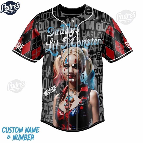 Custom DC Studios Harley Quinn Baseball Jersey 2