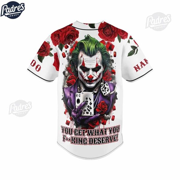Custom DC Studios Joker Baseball Jersey 2