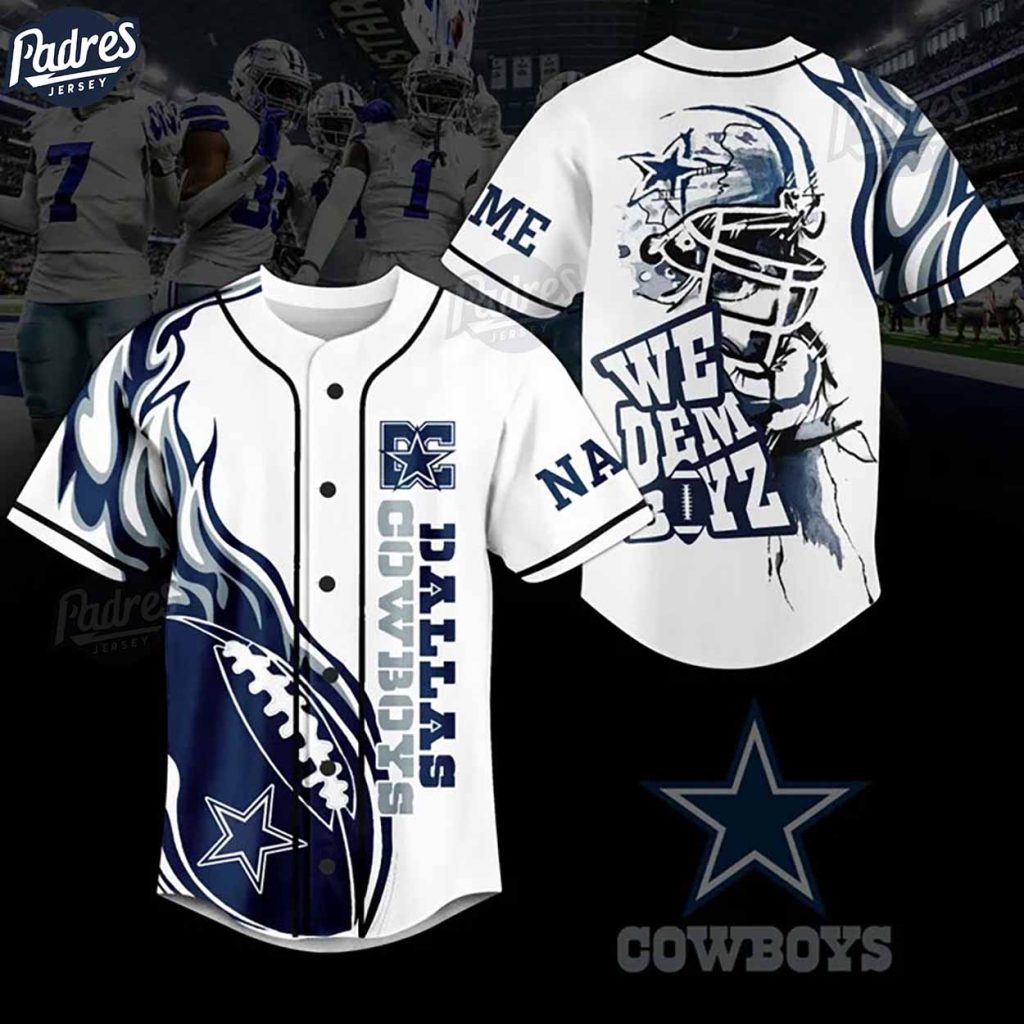 Custom Dallas Cowboys We Dem Boyz NFL Baseball Jersey