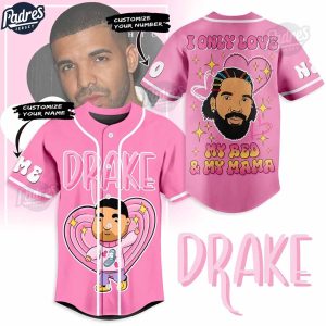 Custom Drake I Only Love Valentine Baseball Jersey 1