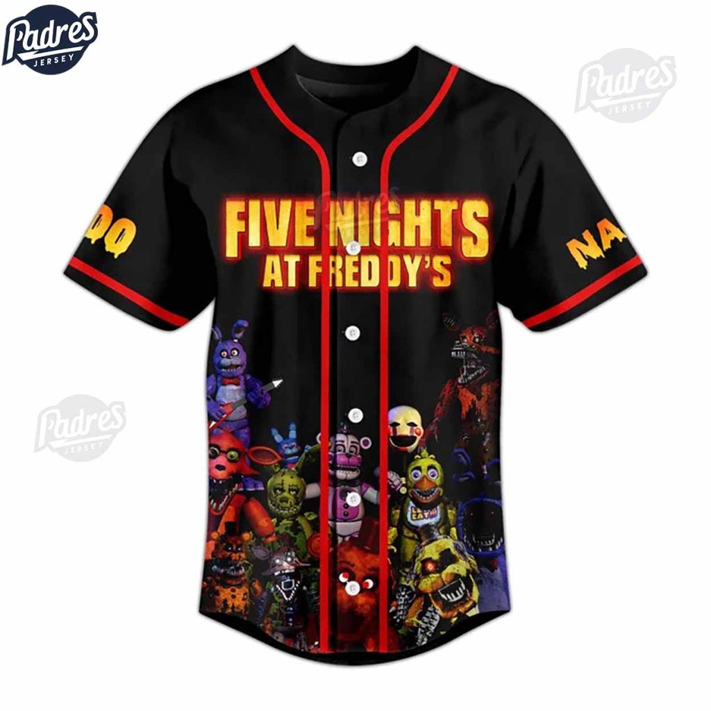 Custom Fight Night At Freddy Gamer Baseball Jersey