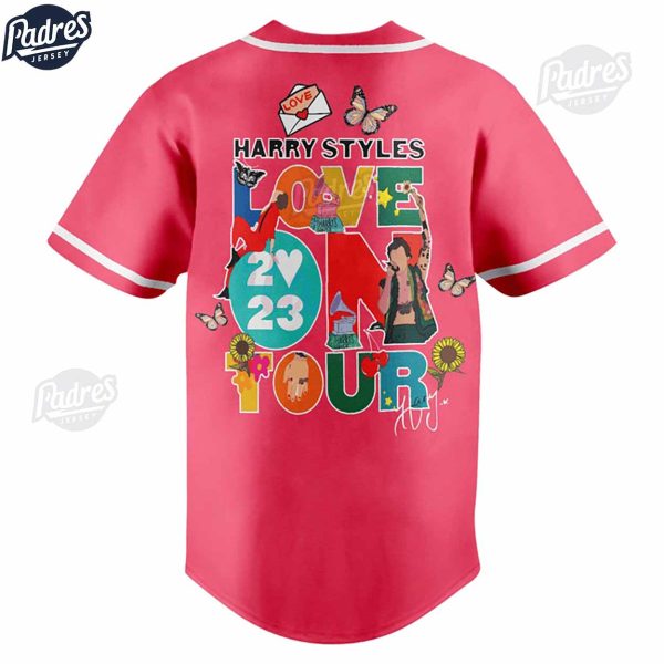 Custom Harry Styles Love On Tour 2023 Baseball Jersey 2