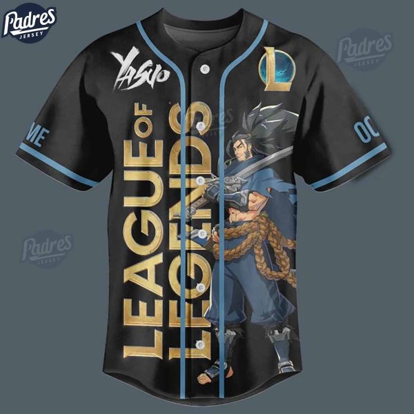 Custom League Of Legends Follow The Wind But Watch Your Back Yasuo Baseball Jersey 2