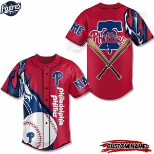 Custom MLB Philadelphia Phillies 2024 Red Baseball Jersey 1