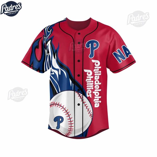 Custom MLB Philadelphia Phillies 2024 Red Baseball Jersey 2