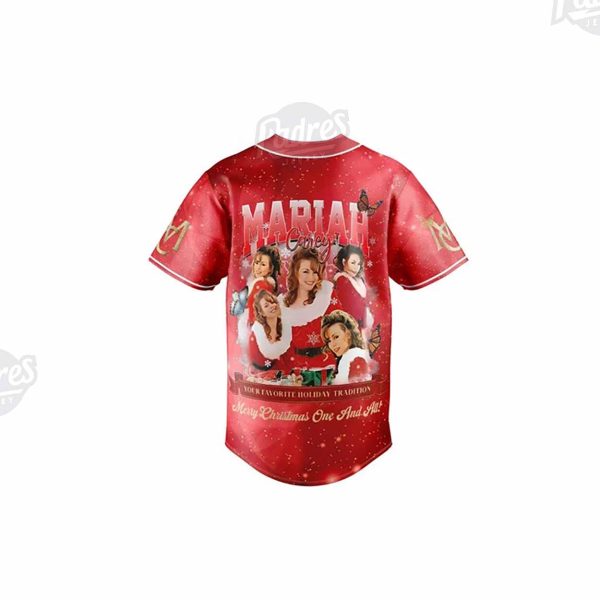Custom Mariah Carey Merry Christmas Baseball Jersey 2