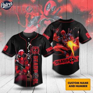 Custom Marvel Deadpool Baseball Jersey Shirt 1