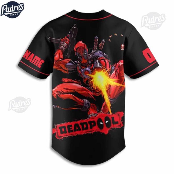 Custom Marvel Deadpool Baseball Jersey Shirt 3