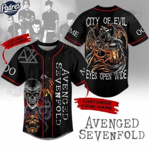 Custom Music Avenged Sevenfold Baseball Jersey 1