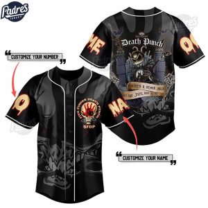 Custom Music Five Finger Death Punch Jack Skellington Baseball Jersey 1