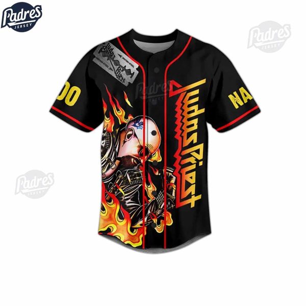 Custom Music Judas Priest Baseball Jersey 3