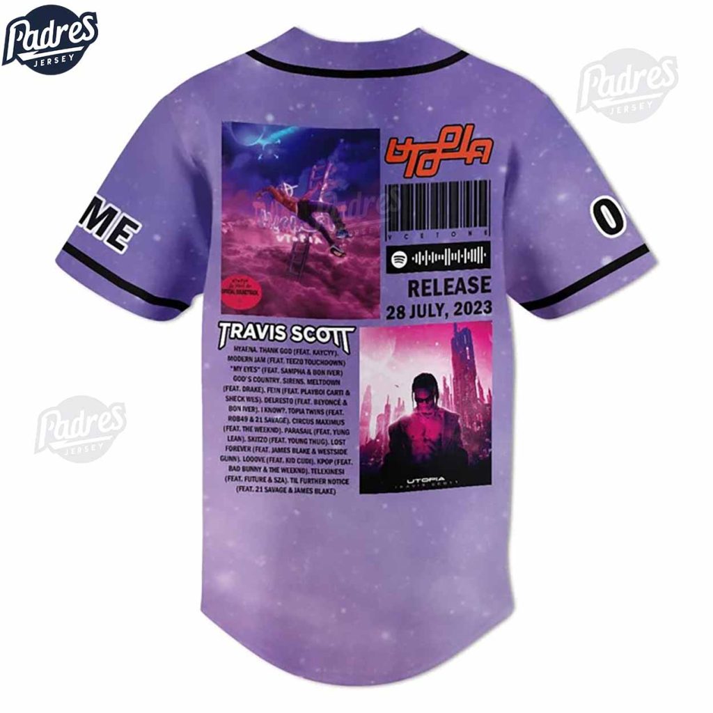 Custom Music Travis Scott Baseball Jersey