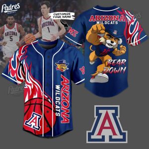 Custom NCAA Basketball Arizona Wildcats Baseball Jersey 1