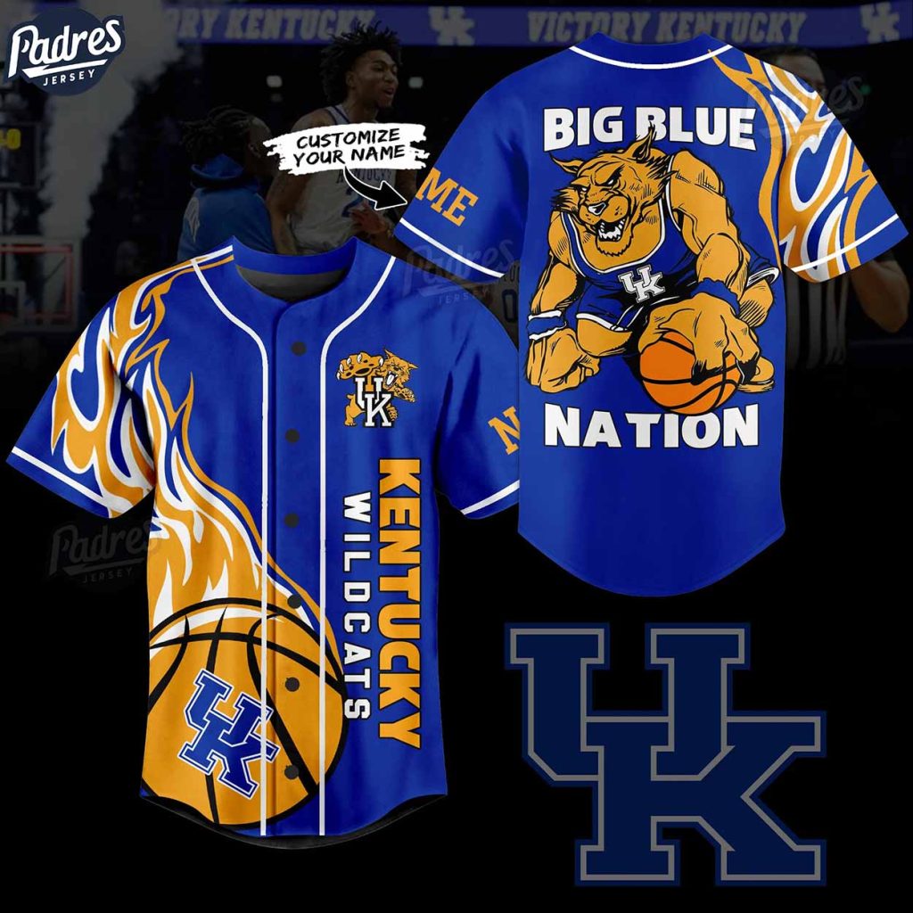 Custom NCAA Basketball Kentucky Wildcats Baseball Jersey