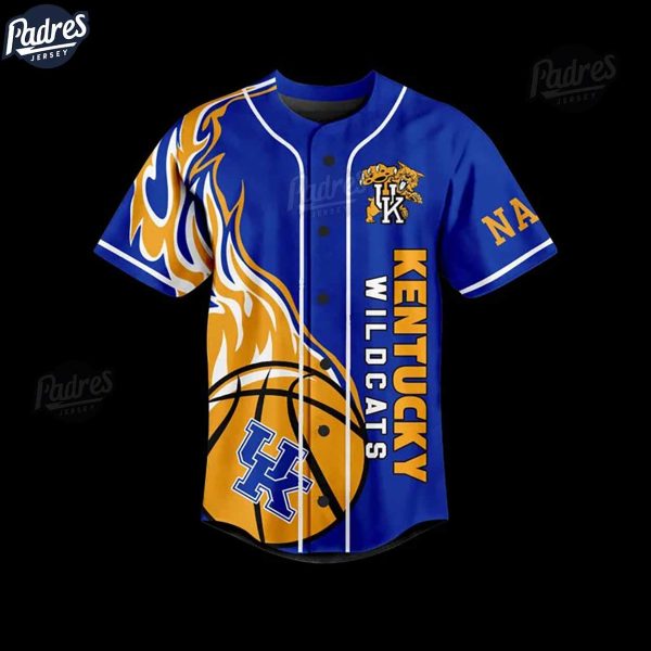 Custom NCAA Basketball Kentucky Wildcats Baseball Jersey 3