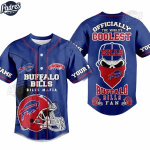 Custom Name Buffalo Bills Fan Baseball Jersey 1