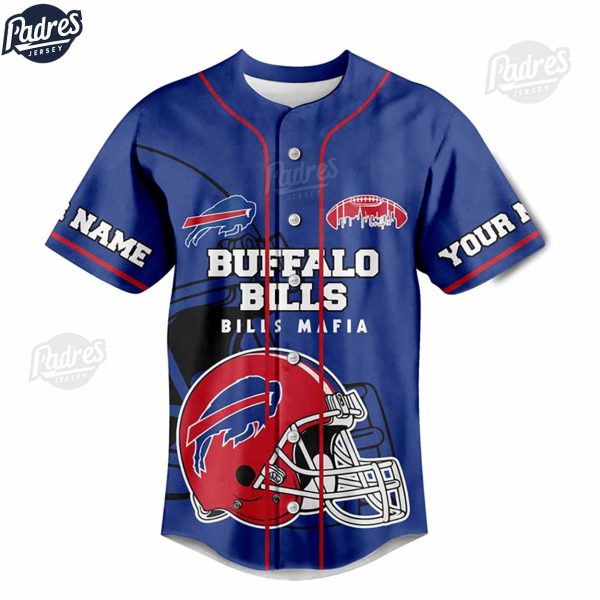 Custom Name Buffalo Bills Fan Baseball Jersey 2