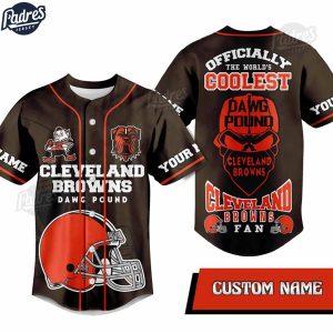 Custom Name Cleveland Browns Fan Baseball Jersey 1