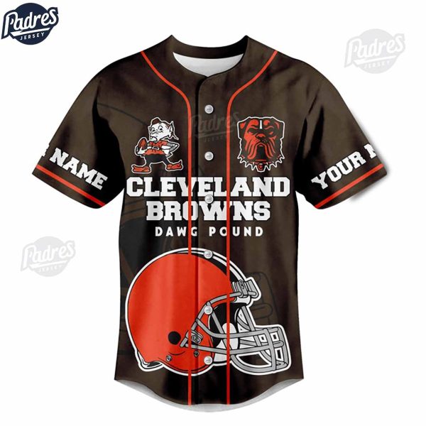 Custom Name Cleveland Browns Fan Baseball Jersey 2