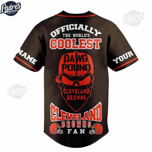 Custom Name Cleveland Browns Fan Baseball Jersey 3