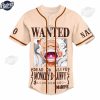 Custom One Piece Wanted Luffy Gear 5 Baseball Jersey 3
