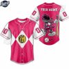 Custom Pink Ranger Power Rangers Baseball Jersey 2