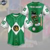 Custom Power Rangers Green Ranger Baseball Jersey 2